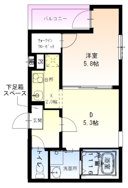 フジパレス堺中長尾II番館の間取り