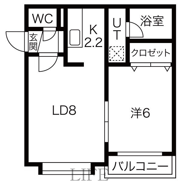 札幌市清田区平岡十条のマンションの間取り