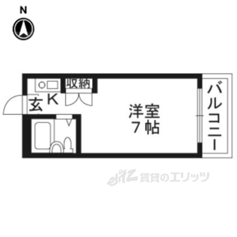 京田辺市草内禅定寺のマンションの間取り