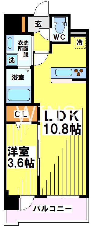 福岡市東区松田のマンションの間取り