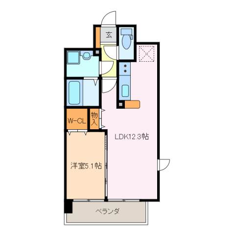 松阪市市場庄町のマンションの間取り