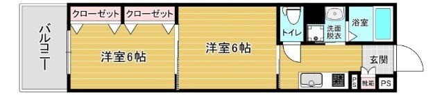 【福岡市東区箱崎ふ頭のマンションの間取り】