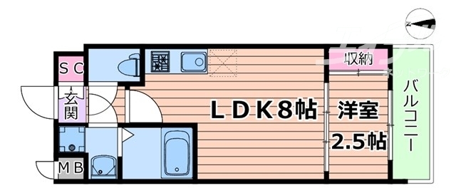 セレニテ新大阪ミラク弐番館の間取り