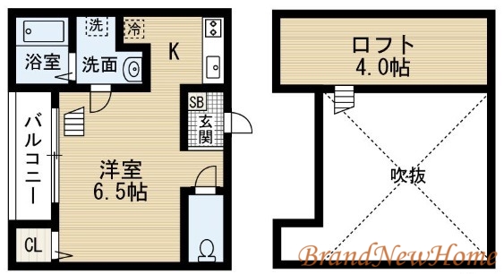 堺市堺区南庄町のアパートの間取り