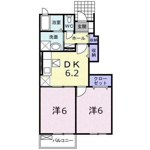 神埼郡吉野ヶ里町吉田のアパートの間取り