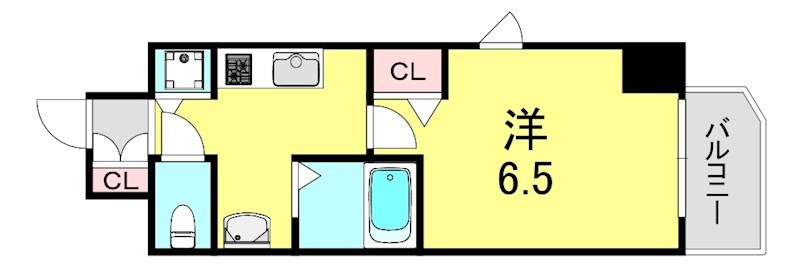 神戸市兵庫区中道通のマンションの間取り