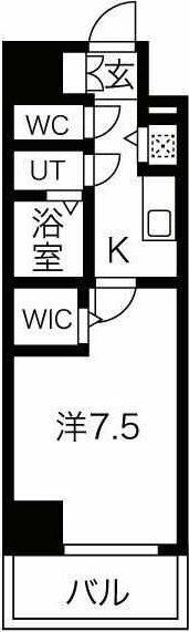 名古屋市中区富士見町のマンションの間取り