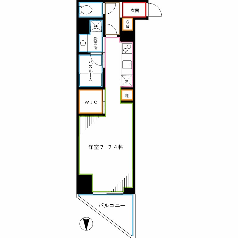 中野区上高田のマンションの間取り