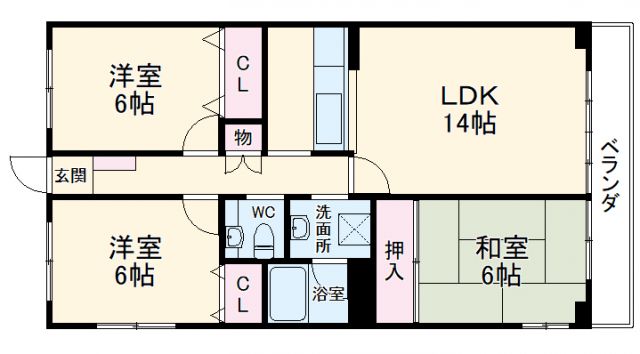 ビラ三秀山中の間取り