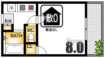 広島市中区羽衣町のマンションの間取り