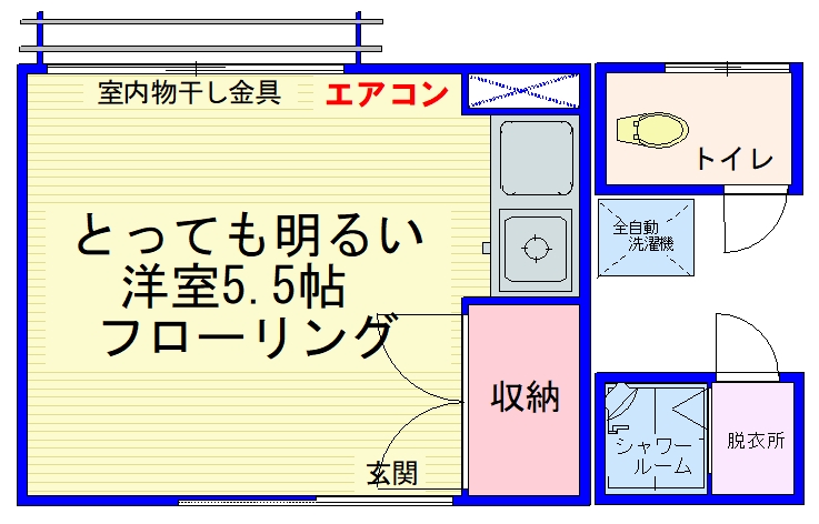 豊島区西巣鴨のアパートの間取り