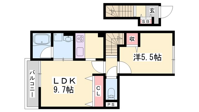 ベネスタ南条の間取り