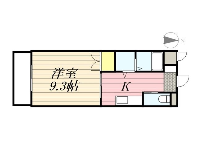 和歌山市粟のマンションの間取り