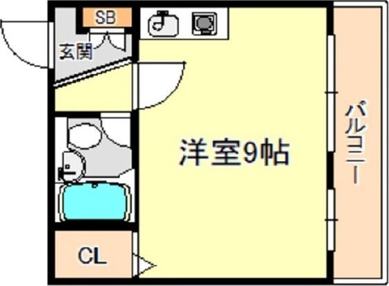 明石市朝霧東町のアパートの間取り