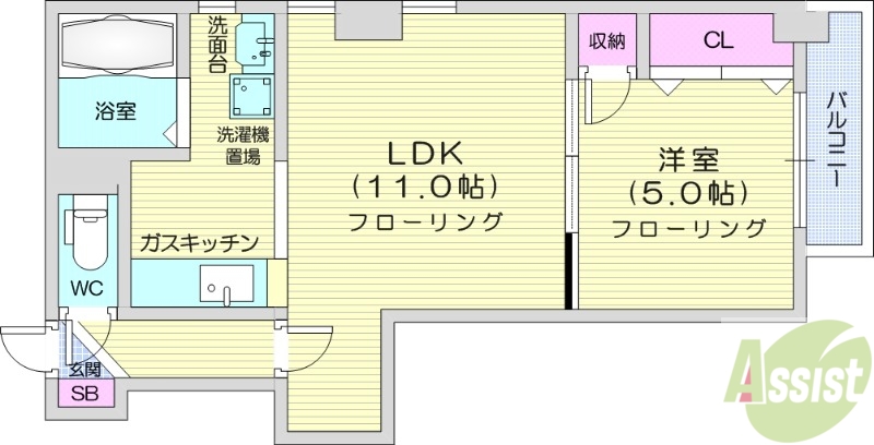 パークヒルズ円山の間取り