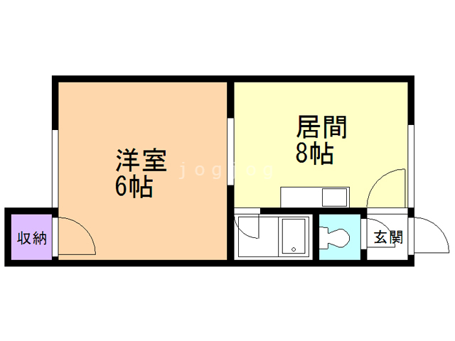 石狩郡当別町緑町のアパートの間取り