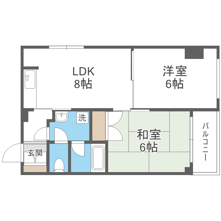 大阪市西区千代崎のマンションの間取り