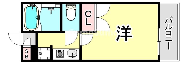 尼崎市築地のアパートの間取り