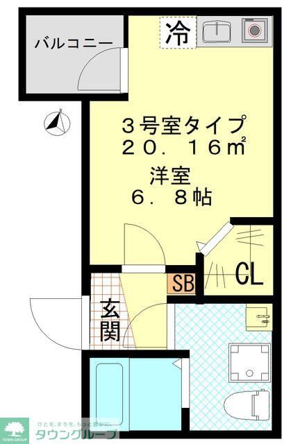 【川崎市川崎区田町のアパートの間取り】