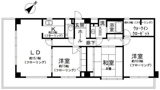 Ｎ ｆｌａｔｓ　横浜大岡の間取り