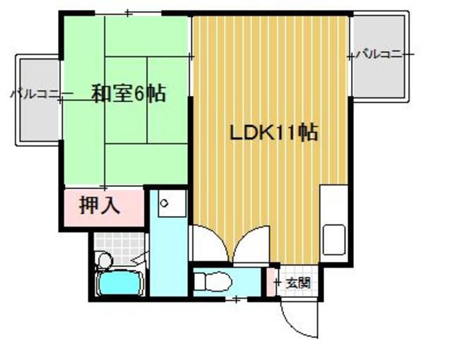 徳島コーポの間取り