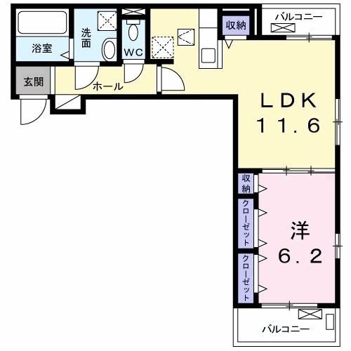 クリスタルメゾン　しらかばの間取り