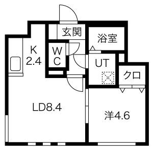 グランディール円山　ウエストの間取り