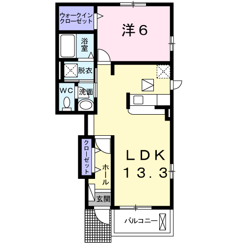 福知山市土師新町のアパートの間取り