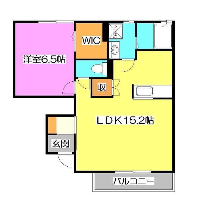 所沢市けやき台のアパートの間取り