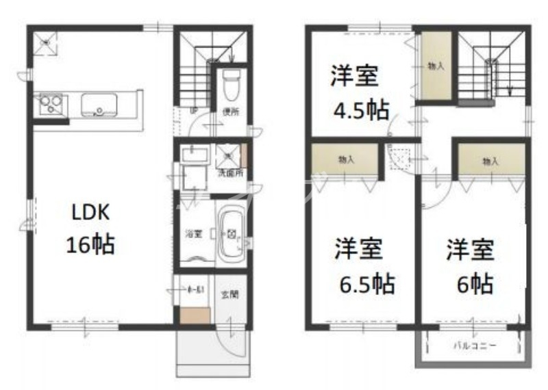 【ベルクII　Ｂ棟の間取り】