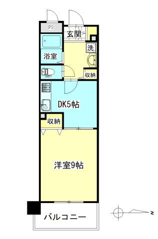 広島市佐伯区五日市中央のマンションの間取り