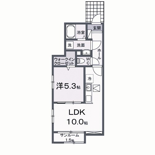 神戸市垂水区西舞子のアパートの間取り