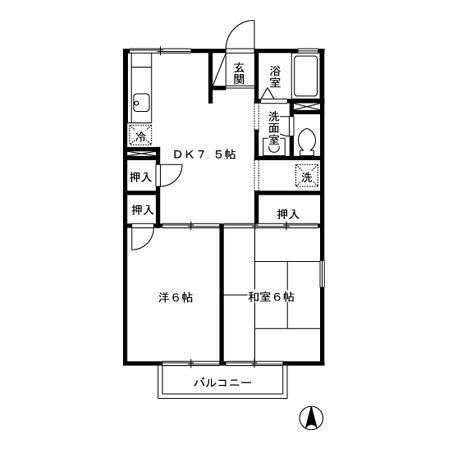 パレスエビハラの間取り