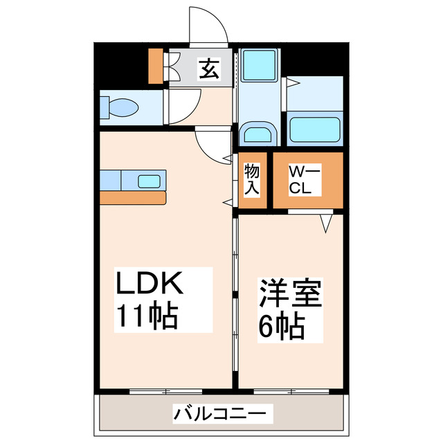 菊池郡菊陽町光の森のマンションの間取り