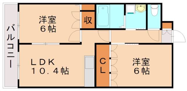 遠賀郡遠賀町大字虫生津のアパートの間取り