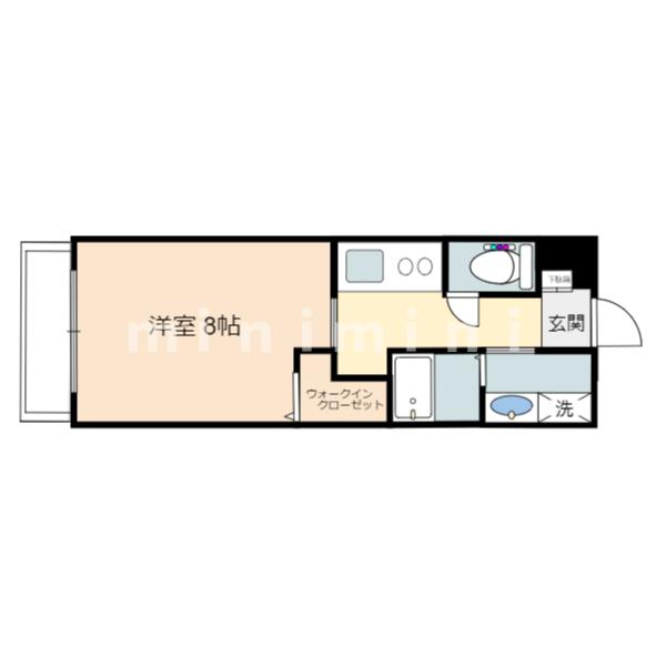 熊本県熊本市西区二本木４（マンション）の賃貸物件の間取り