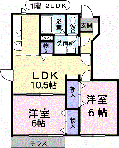 ヒルテラス ウエストの間取り