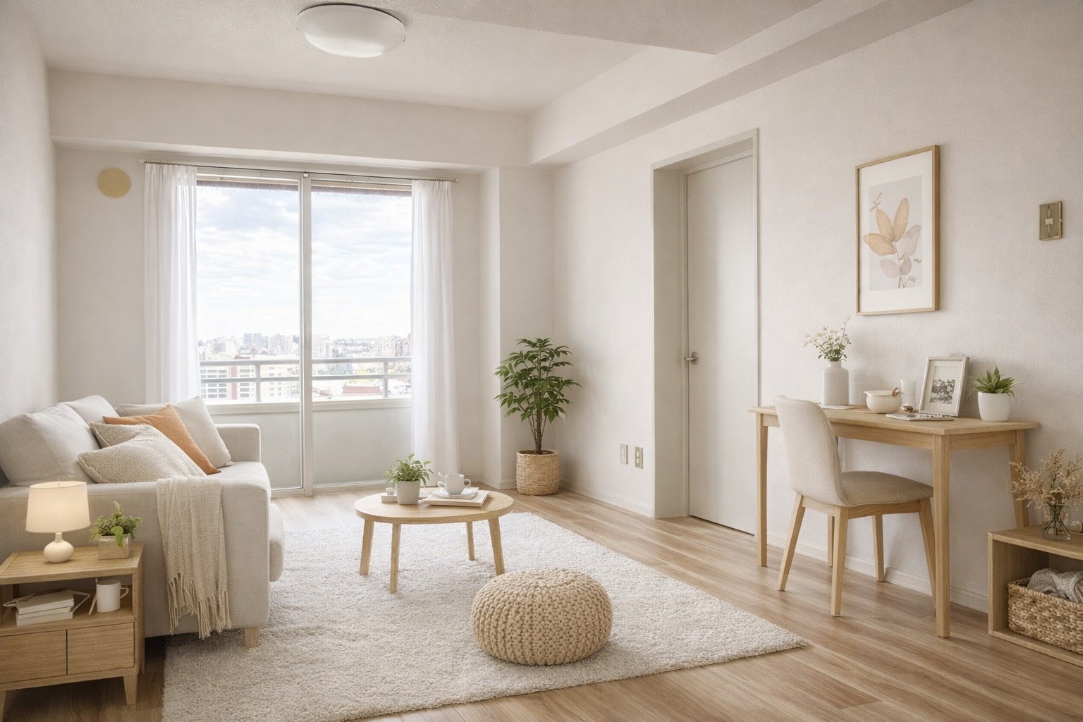 居室・リビング　モデルルーム仕様の写真になります。ご参考くださいませ。