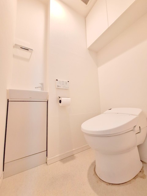 トイレ　タンクレスのおしゃれなウォシュレットトイレ