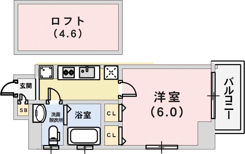 エステムコート神戸県庁前IVグランディオの間取り写真