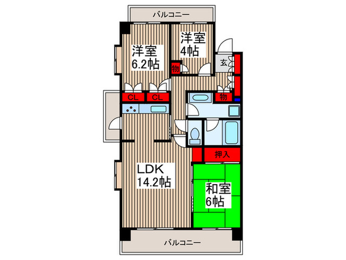 大宮大門パークホームズの間取り写真