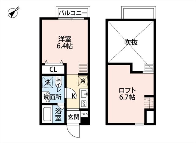 小田急小田原線 小田急相模原駅 徒歩13分 2階建 築11年の間取り写真