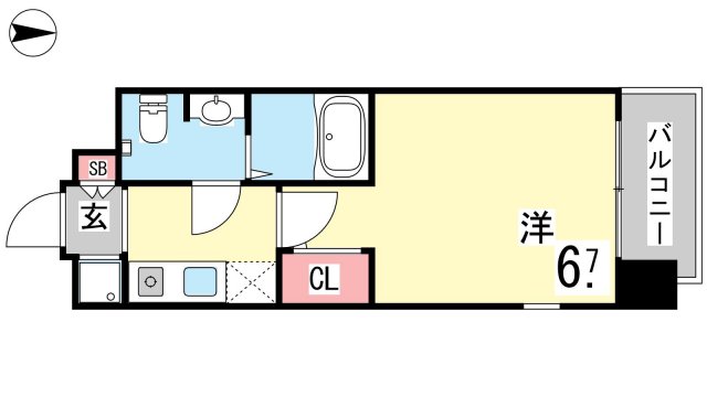 阪神本線 深江駅 徒歩2分 10階建 築19年の間取り写真