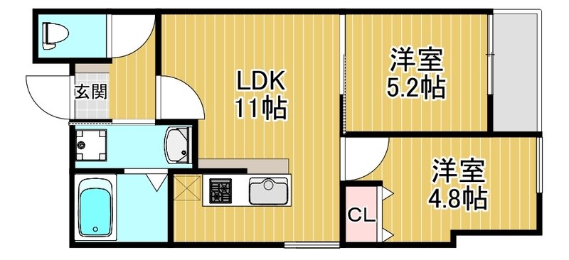フェリスタ香椎参道の間取り写真
