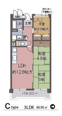 エステート茨木の間取り写真