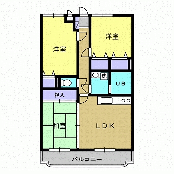 八代市本町のマンションの間取り