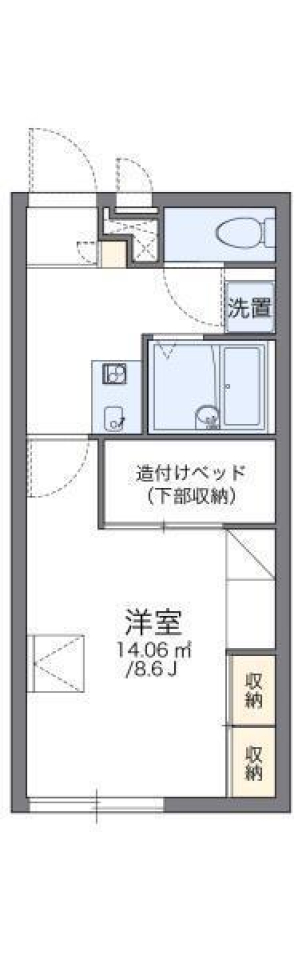 松山市正円寺のアパートの間取り