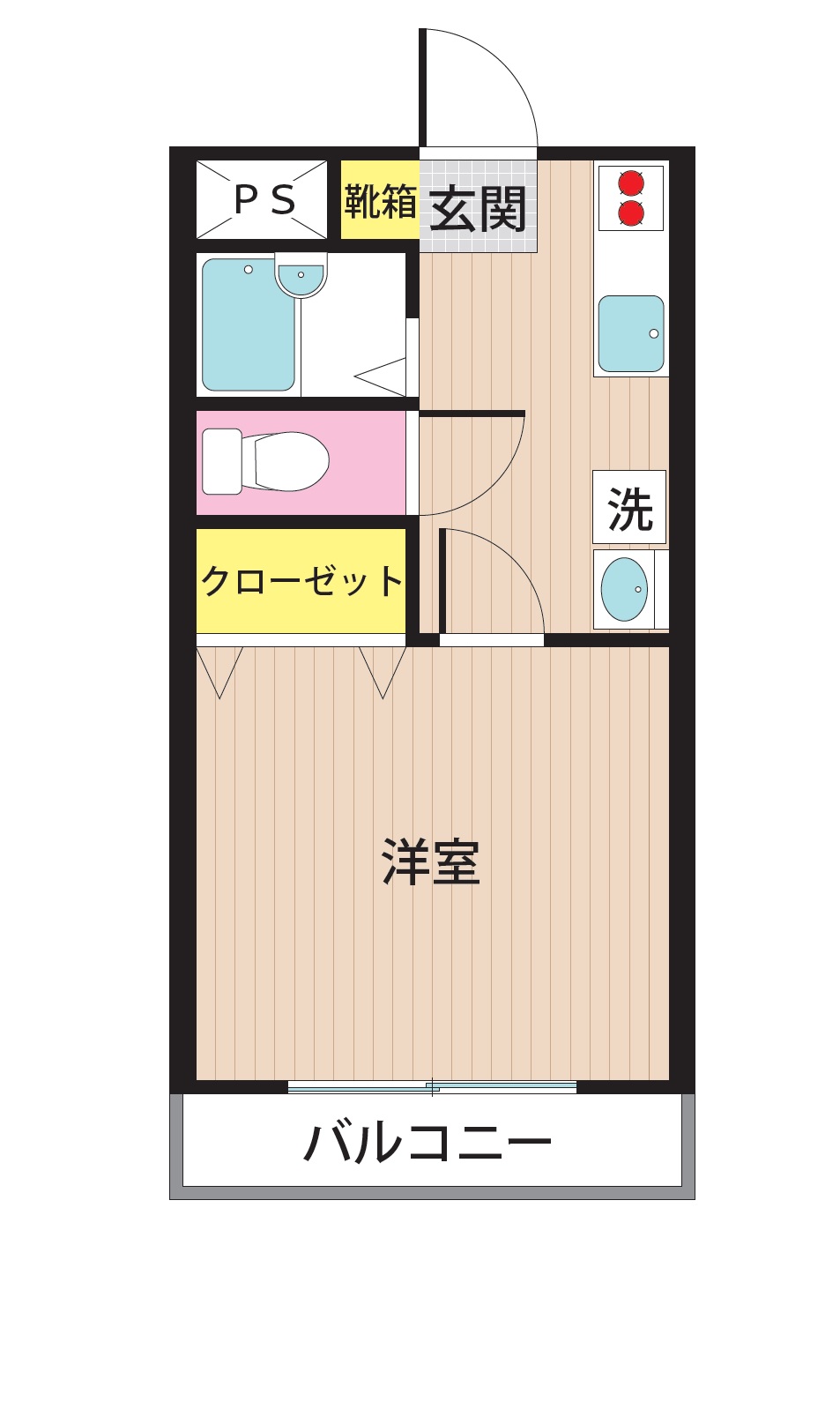 伊予郡砥部町高尾田のマンションの間取り