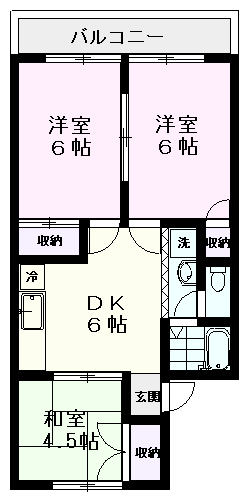 メゾンこすもすBの間取り