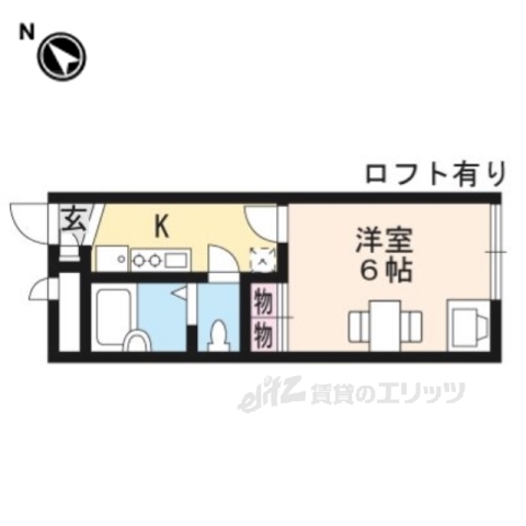 大津市和邇今宿のアパートの間取り